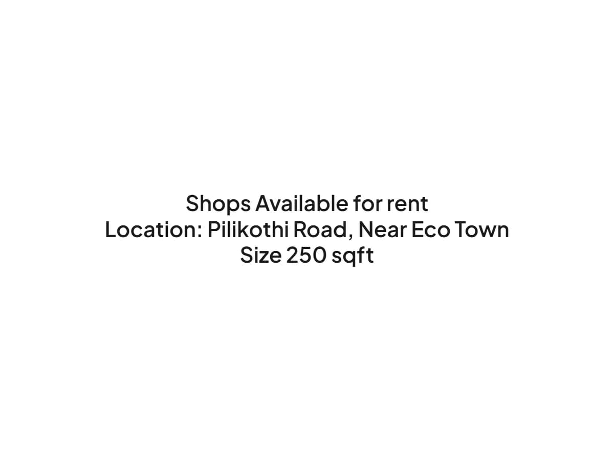 Shops for Rent in Haldwani on Pilikothi Road