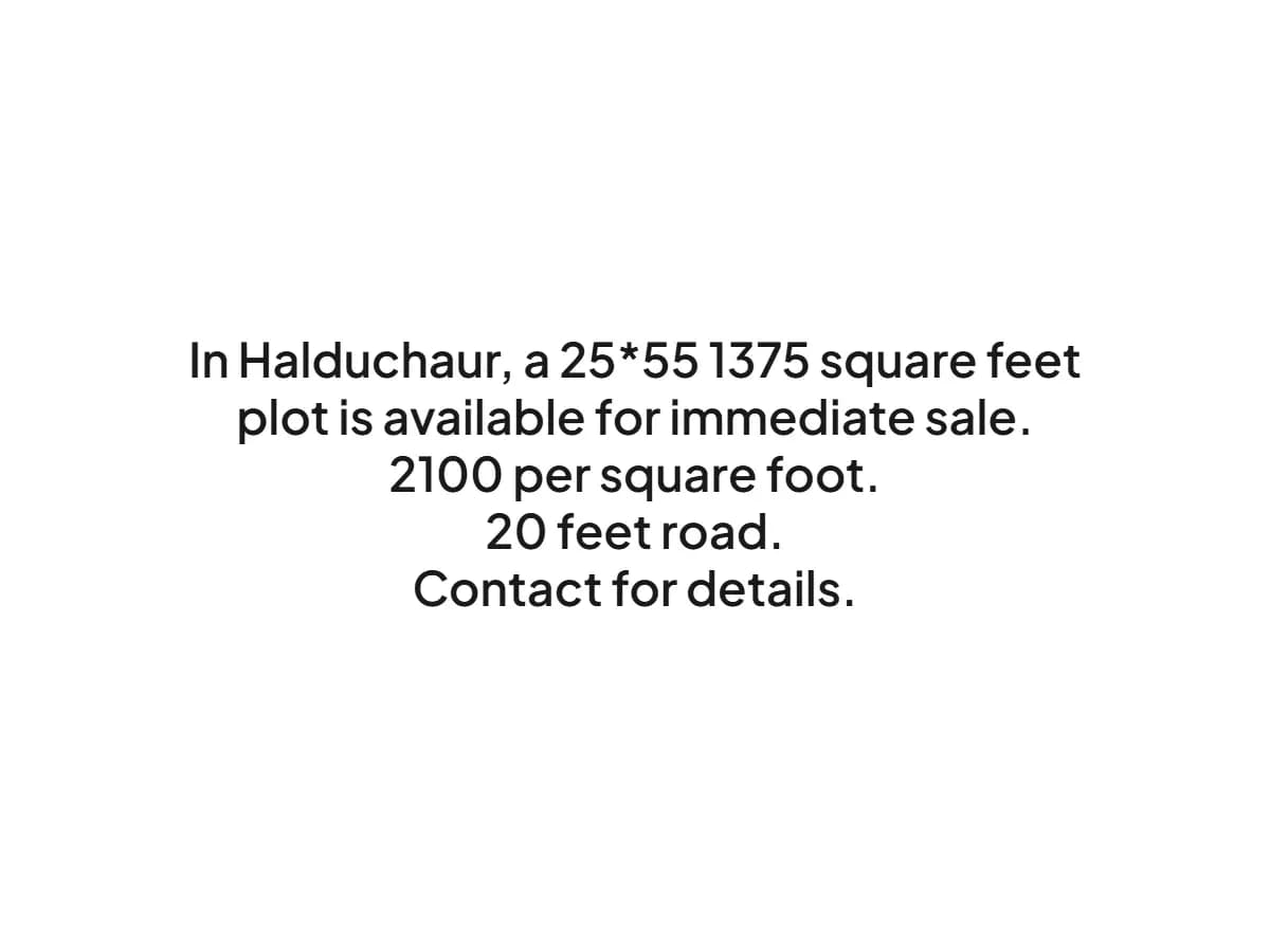 Prime 1375 sqft Land for Sale in Halduchaur Haldwani