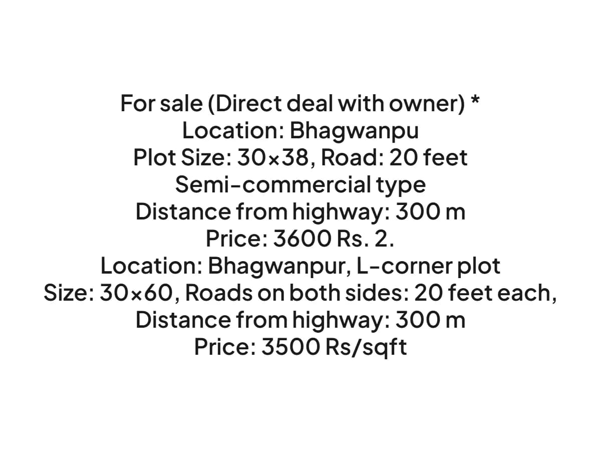 Prime Land for Sale in Bhagwanpur Haldwani at Great Price