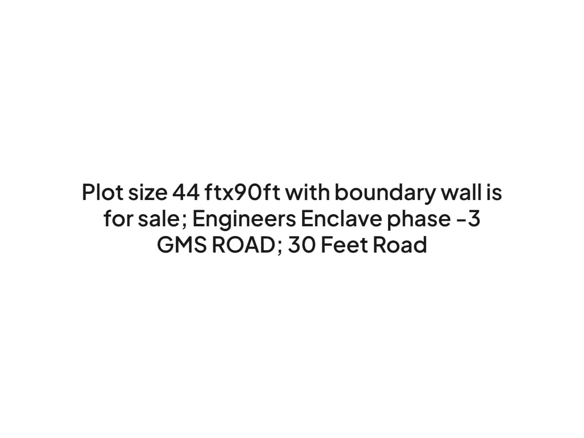 Prime 3960 sqft Land for Sale in Engineers Enclave Dehradun