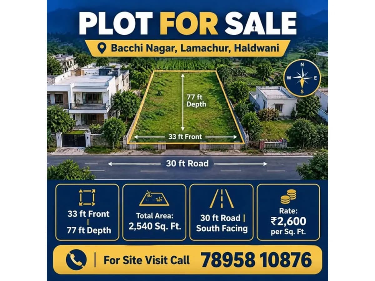 Prime South-Facing Plot for Sale in Bacchi Nagar Haldwani