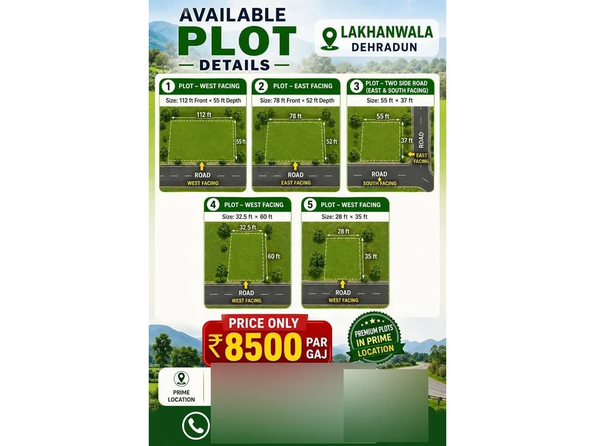 Affordable Residential Land for Sale in Lakhanwala Dehradun